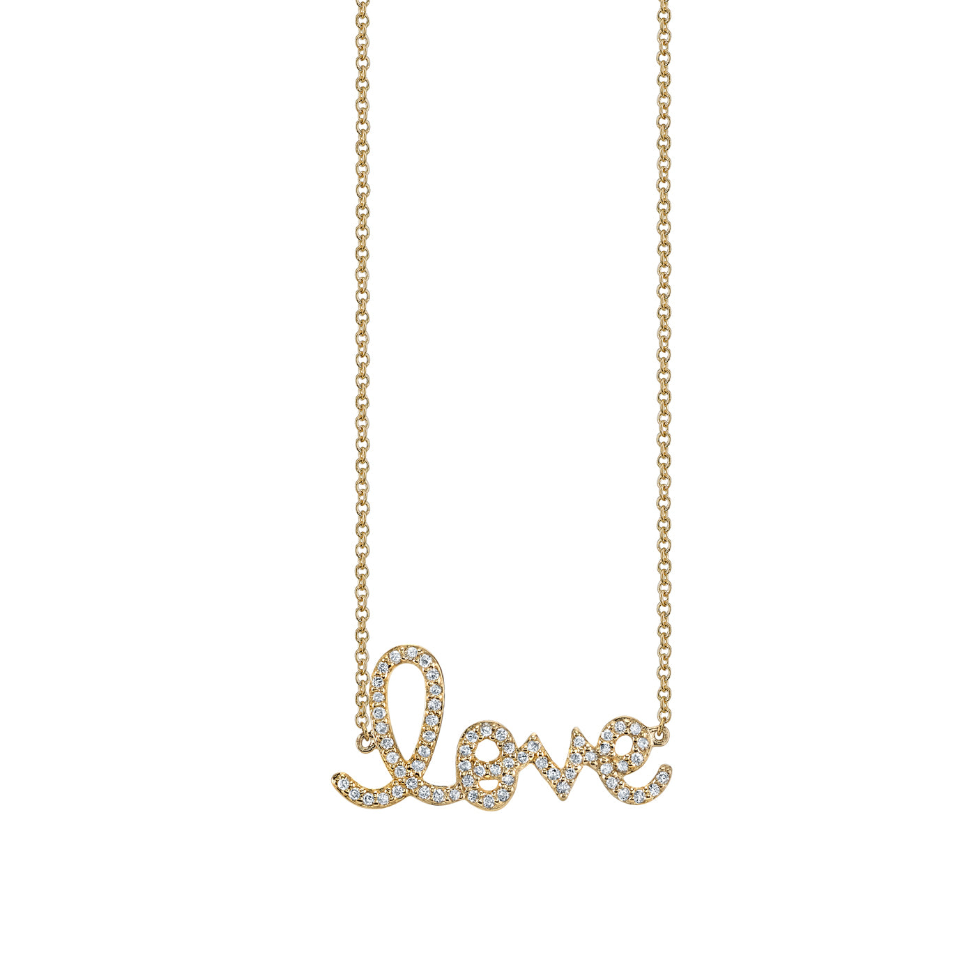 & Diamond Medium Love Necklace