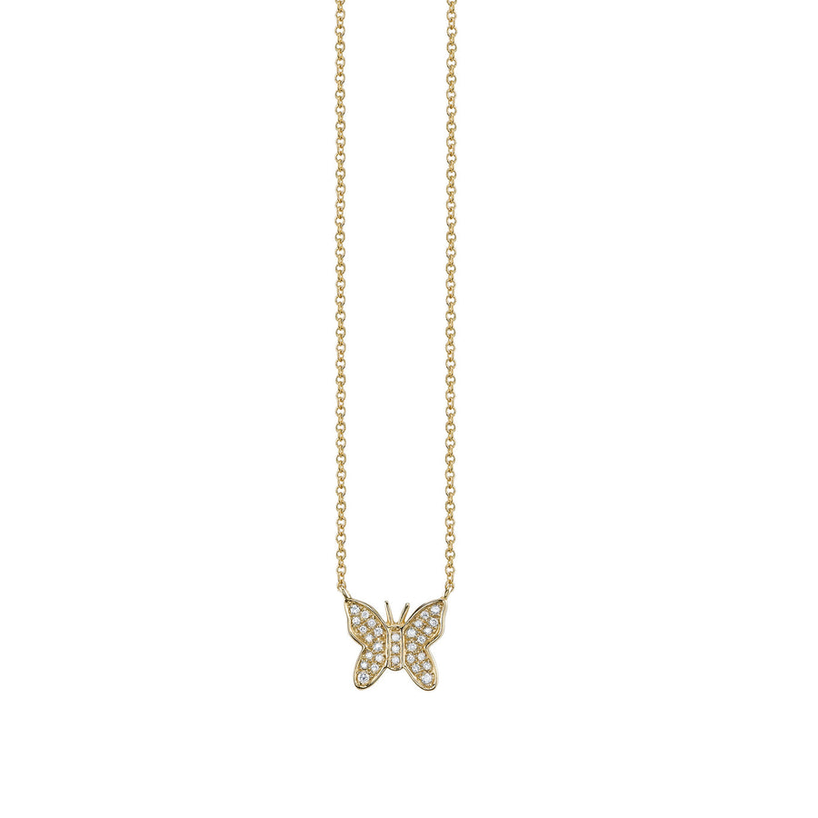 Kids Collection Gold & Diamond Mini Butterfly Necklace - Sydney Evan Fine Jewelry