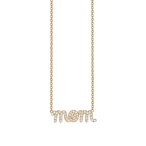 Gold & Diamond Mom Necklace