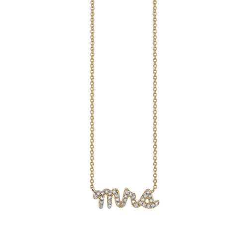 Gold & Diamond Mrs Necklace