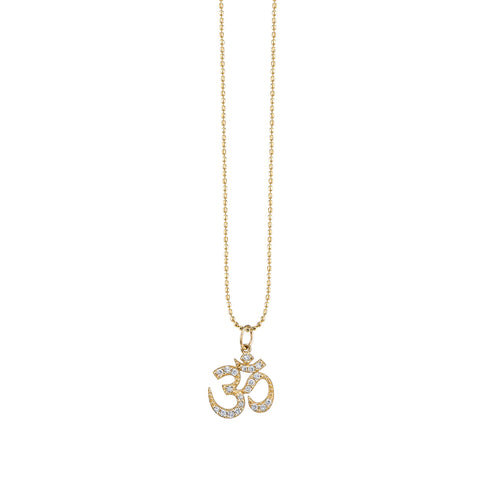 Gold & Diamond Om Charm