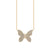 Gold & Diamond Large Butterfly Necklace