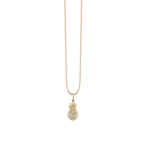 Gold & Diamond Pineapple Charm