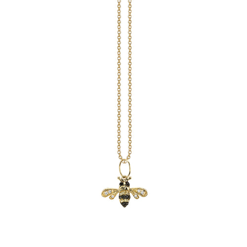 Gold & Diamond Small Bee Charm