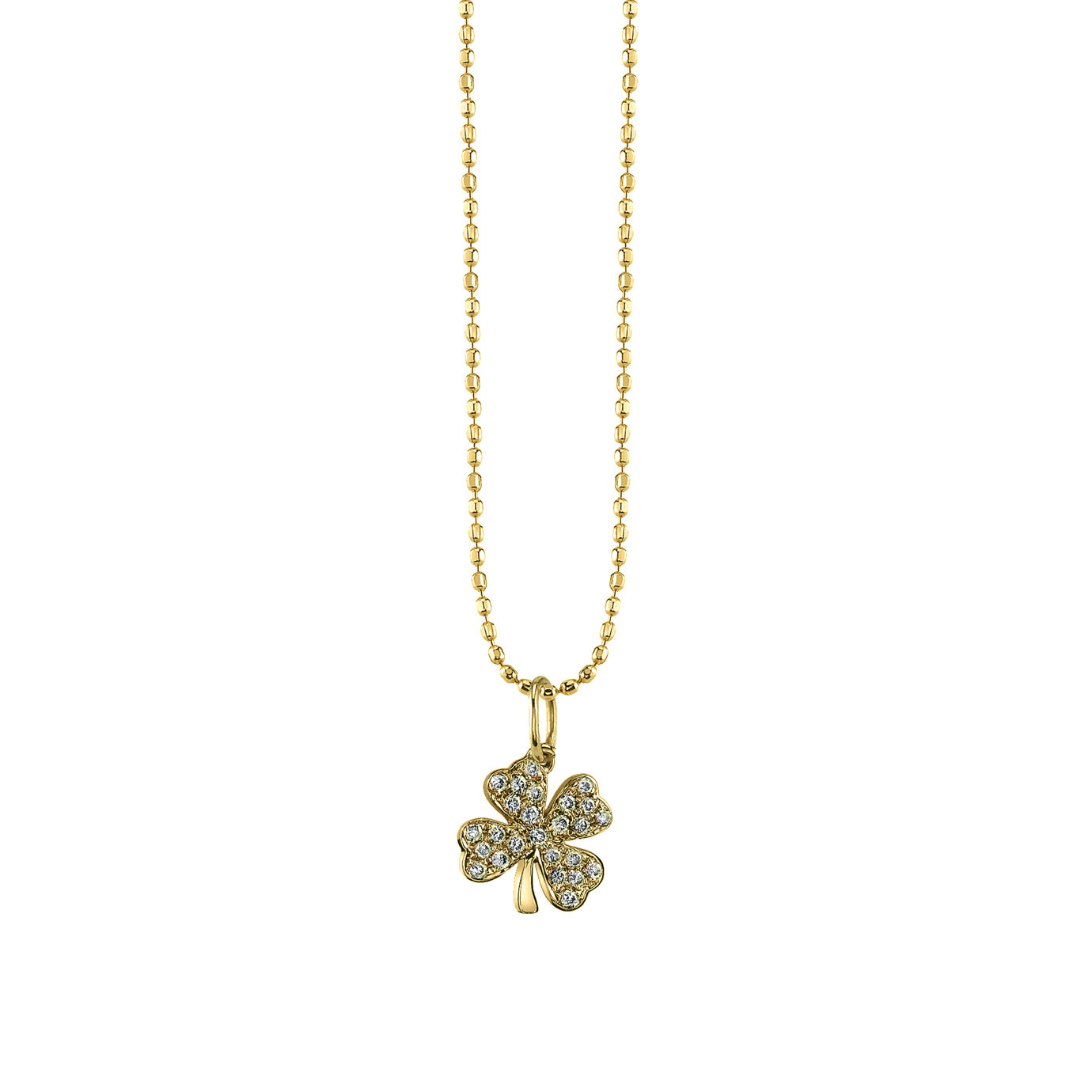 & Diamond Small Clover Charm