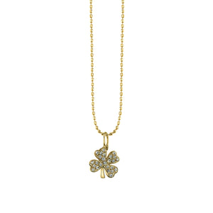 Gold & Diamond Small Clover Charm - Sydney Evan Fine Jewelry