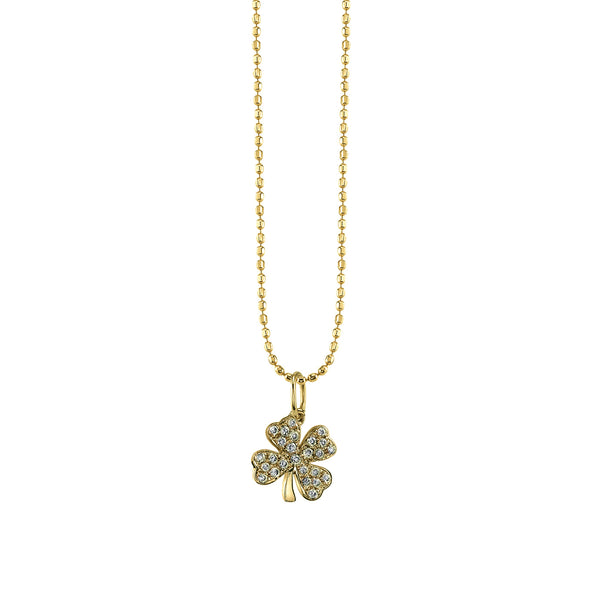 evenflo clover Sydney Evan 14K Yellow Diamond Clover Pendant Necklace
