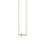 Gold & Pavé Diamond Small Sideways Cross Necklace