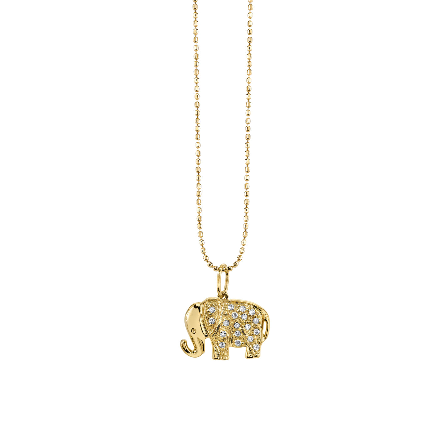 & Diamond Small Elephant Charm