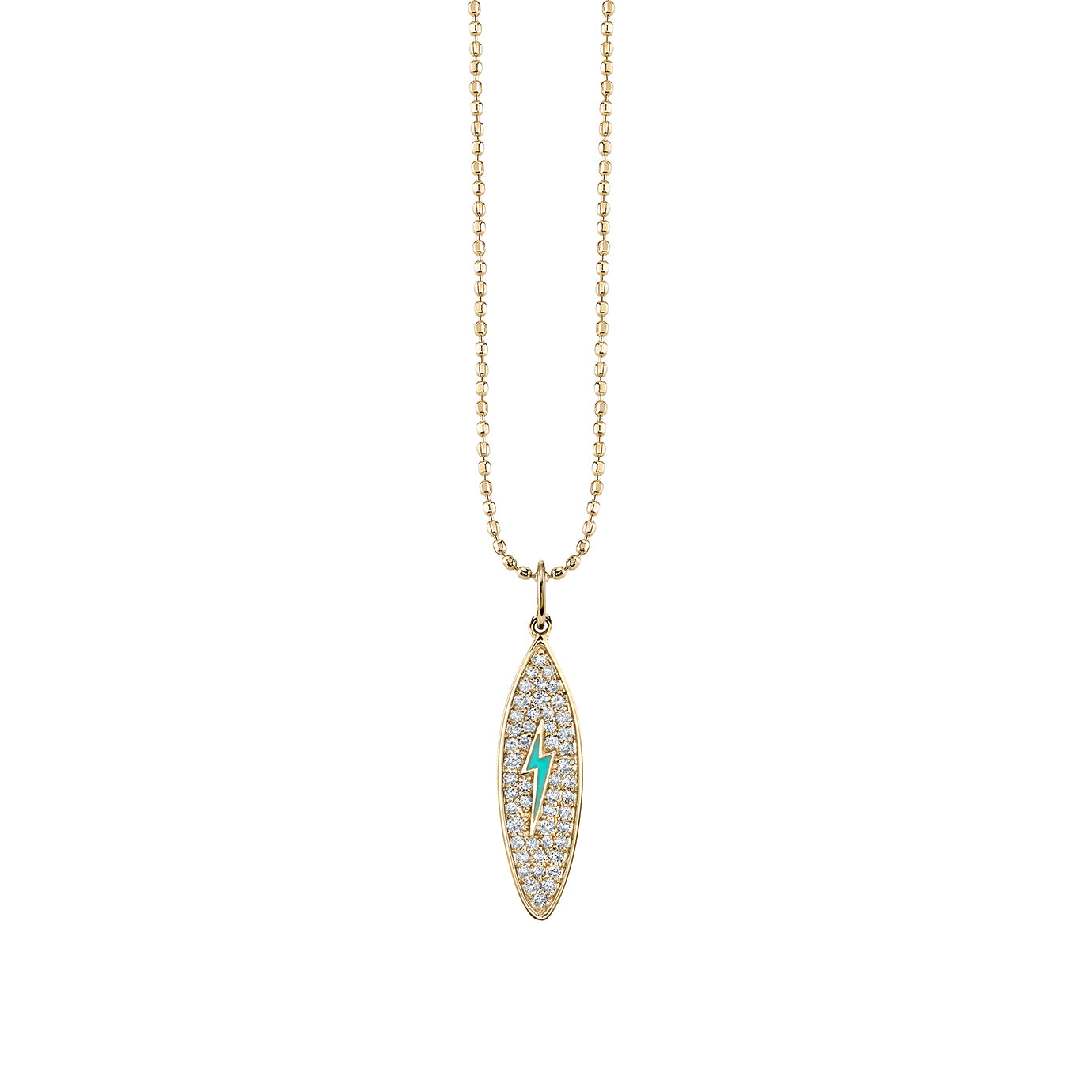 & Diamond Enamel Surfboard Charm