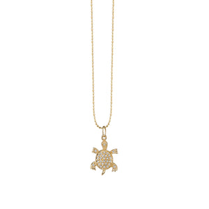 Gold & Diamond Turtle Charm - Sydney Evan Fine Jewelry