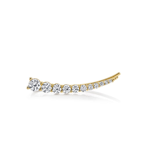 Gold & Diamond Graduated Ear Climber
