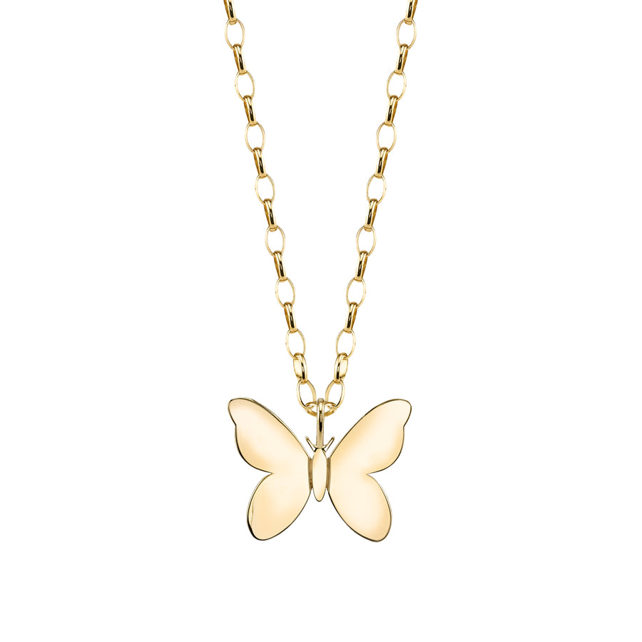 Mini Butterfly Charm Necklace With Crystals - KAMARIA