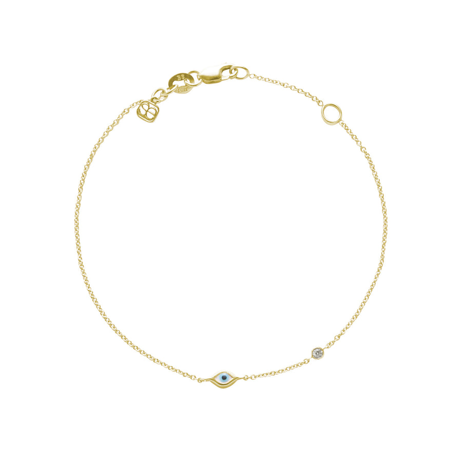 Kids Collection Gold Enamel Mini Evil Eye Bracelet - Sydney Evan Fine Jewelry