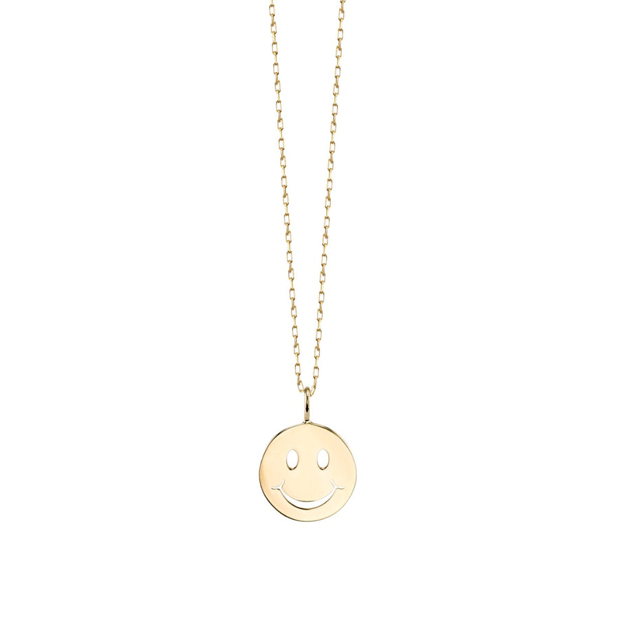 Pure Gold Small Happy Face Charm - Sydney Evan Fine Jewelry