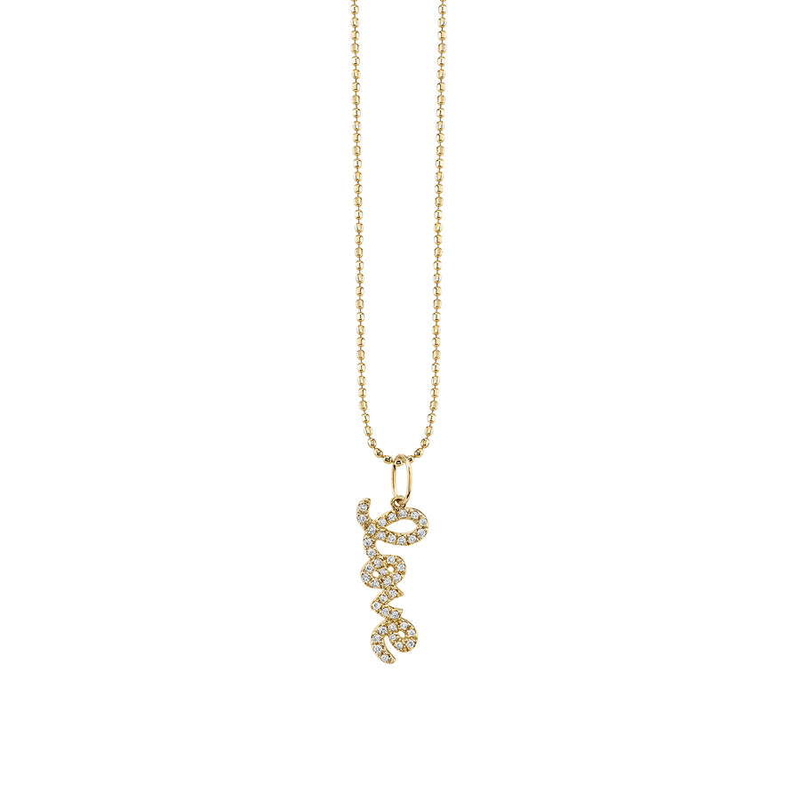 Gold & Diamond Love Charm Necklace - Sydney Evan Fine Jewelry