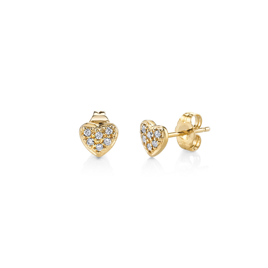 Gold & Diamond Mini Heart Stud - Sydney Evan Fine Jewelry