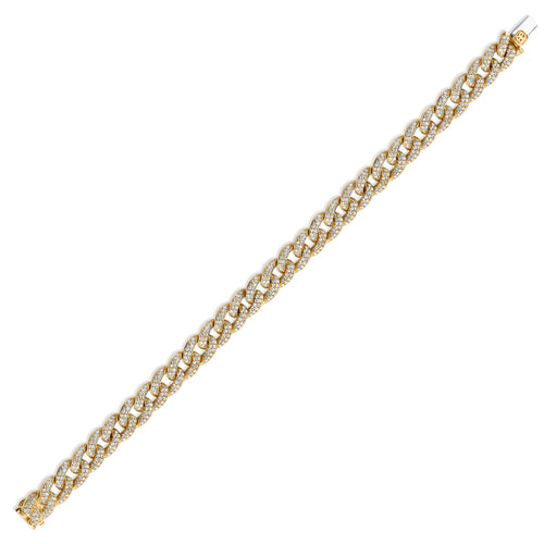 Gold & Diamond Small Link Bracelet