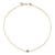 Gold Bezel Sapphire & Diamond Small Eye Anklet