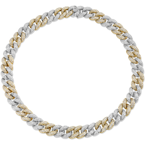 Two-Tone Gold & Diamond Link Necklace
