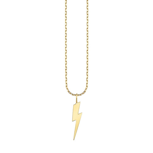 Pure Gold Small Lightning Bolt Charm
