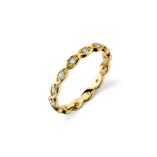 Gold & Diamond Eye Eternity Ring