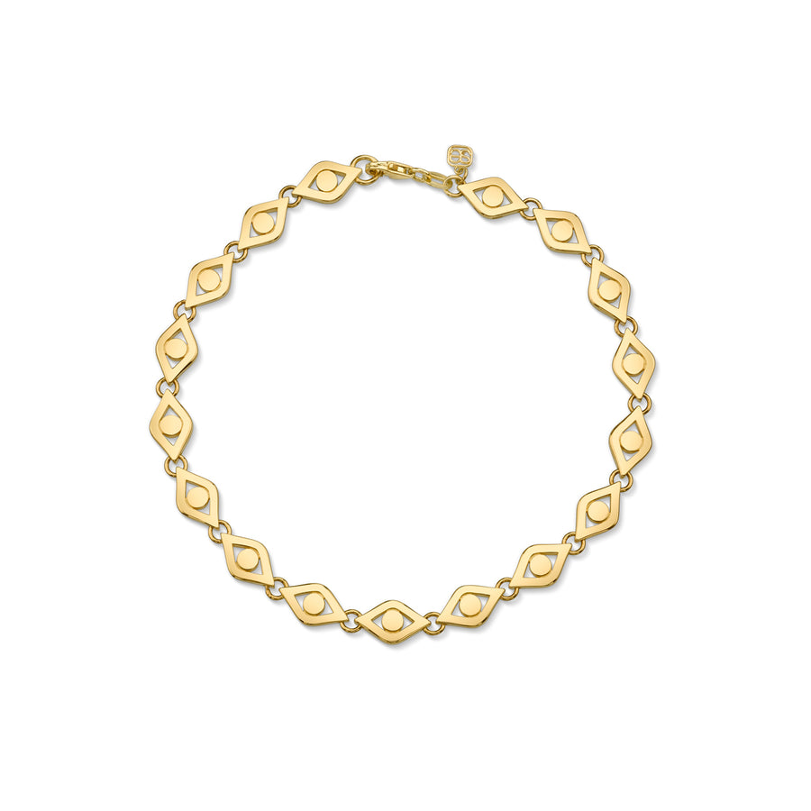 Men's Collection Pure Gold Evil Eye Link Bracelet - Sydney Evan Fine Jewelry