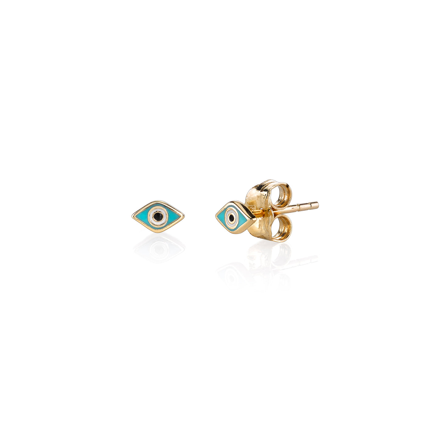 & Enamel Mini Eye Stud