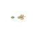 Gold & Enamel Mini Eye Stud