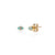 Gold & Enamel Mini Evil Eye Stud