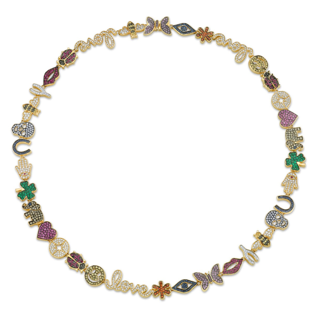 【Sydney Evan】ダイヤモンド&ルビー 14Kゴールドネックレス Shop Sydney Evan 14k Gold & Diamond Rainbow Anniversary