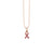 Gold & Pink Sapphire Awareness Ribbon Charm
