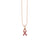 Gold & Pink Sapphire Awareness Ribbon Charm