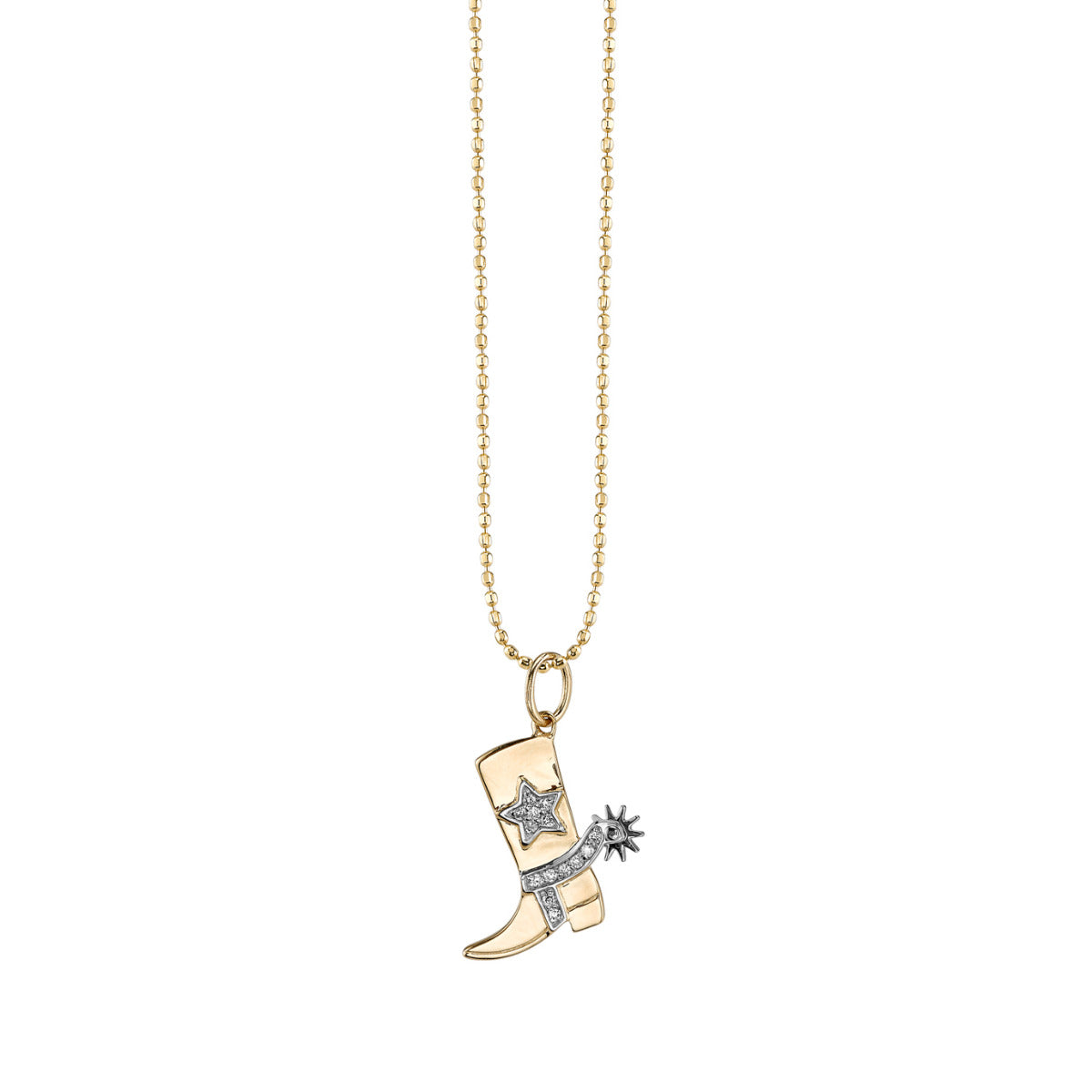 & Diamond Cowboy Boot Charm