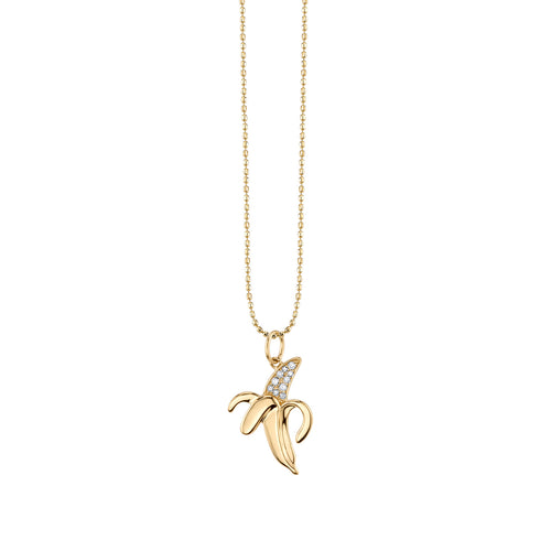 Gold & Diamond Banana Charm