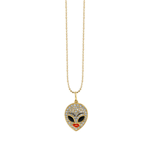 Gold & Diamond Alien Charm