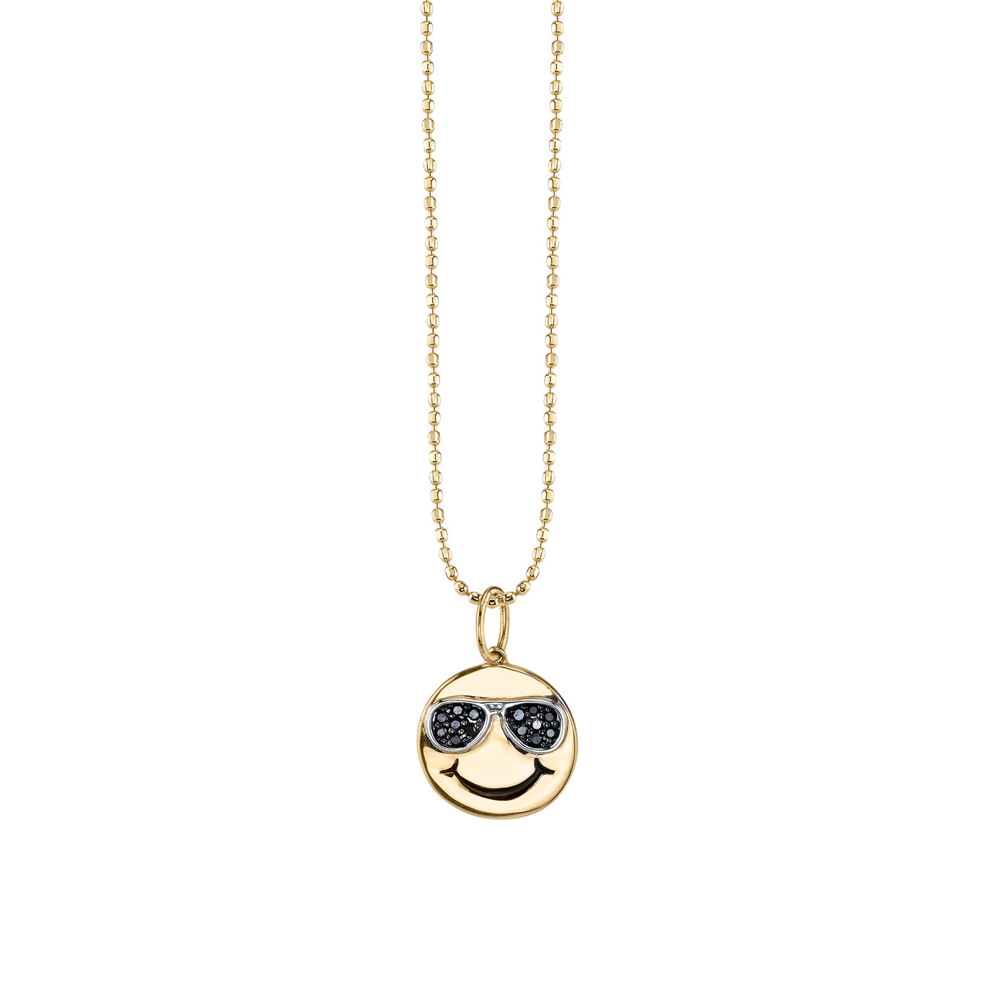 Gold & Diamond Sunglasses Happy Face Charm