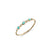 Gold Triple Turquoise & Diamond Bezel Ring