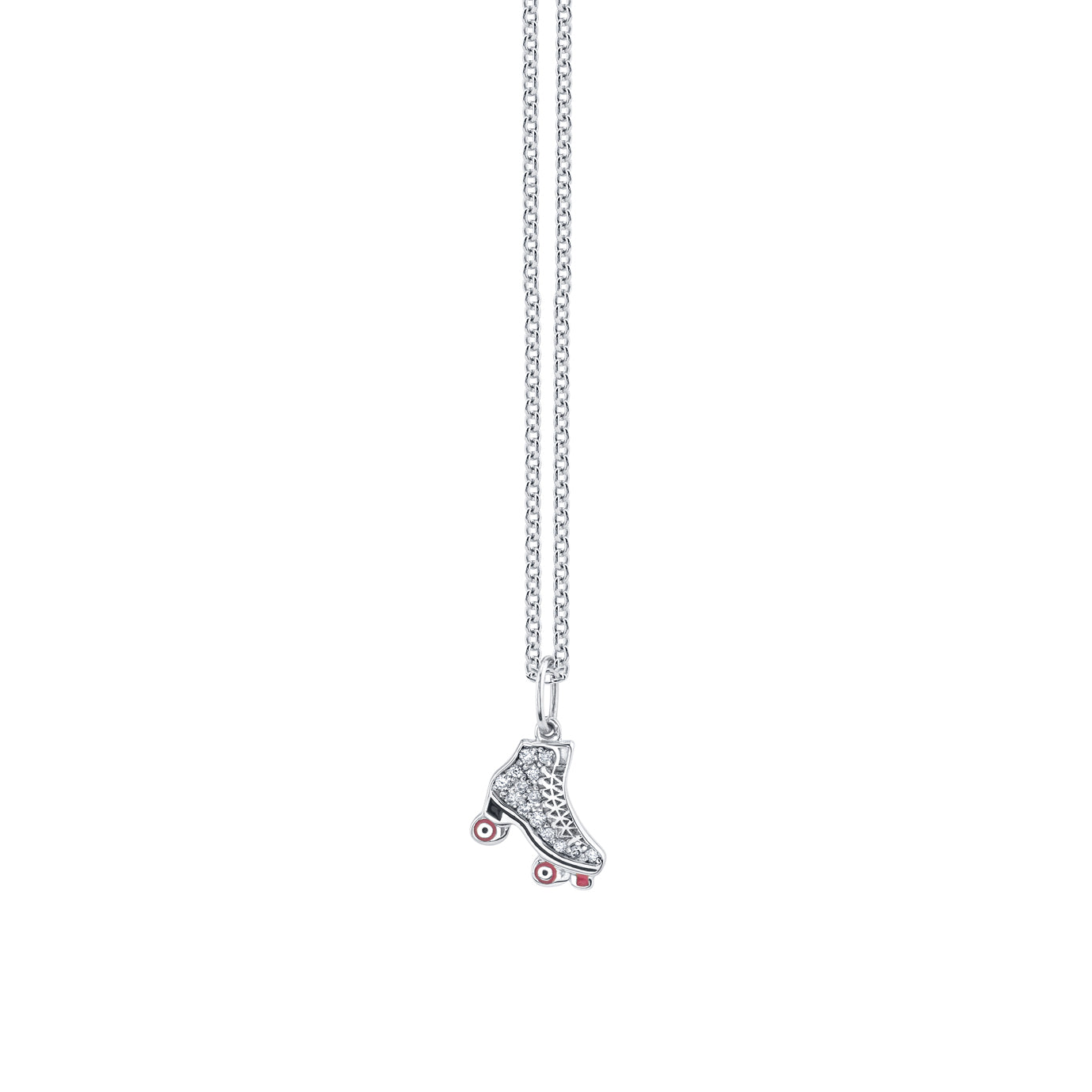 Kids Collection Gold & Diamond Roller Skate Necklace