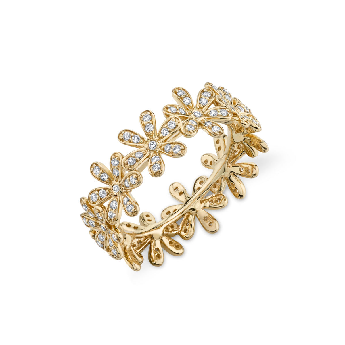& Diamond Daisy Eternity Ring
