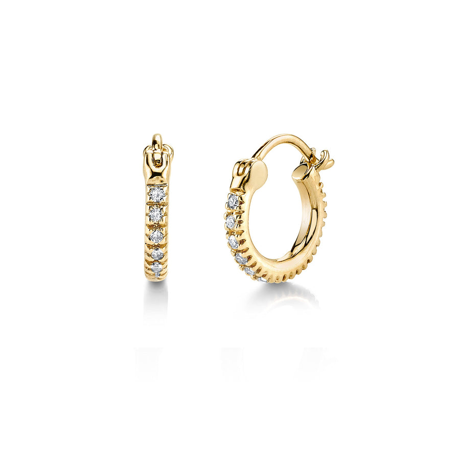 Men's Collection Gold & Diamond Mini Huggie Hoops - Sydney Evan Fine Jewelry