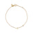 Gold Plated Sterling Silver WTF Bracelet with Bezel Set Diamond